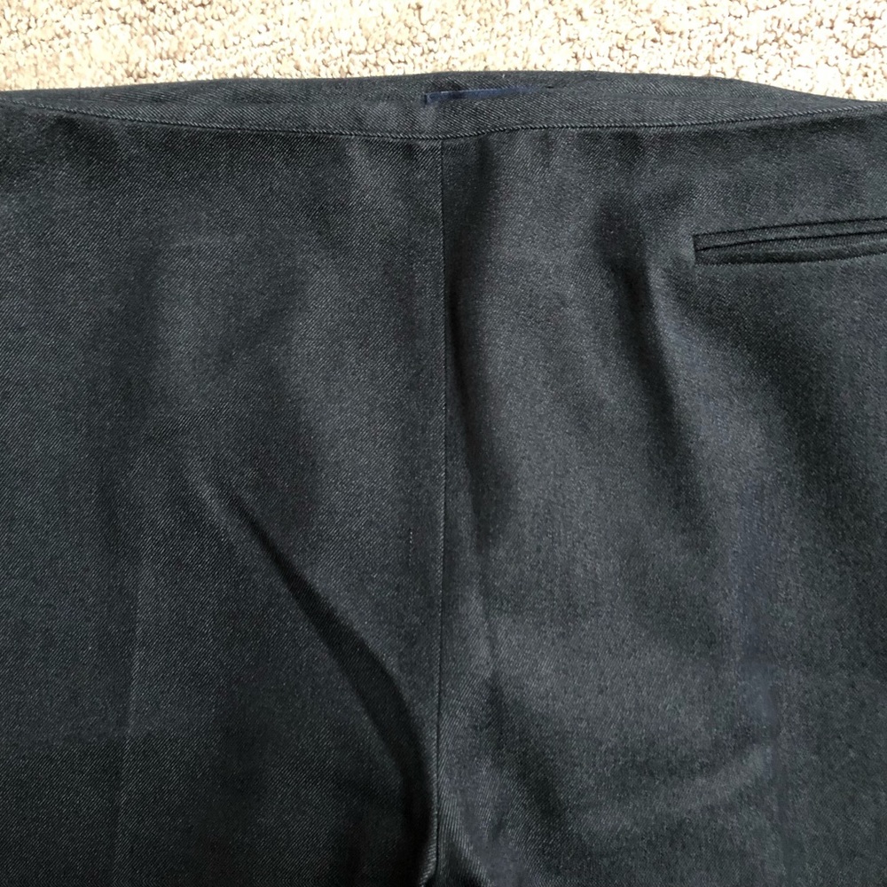 Ann Taylor petites 6P wide leg blue side zip pants with cuffed bottom